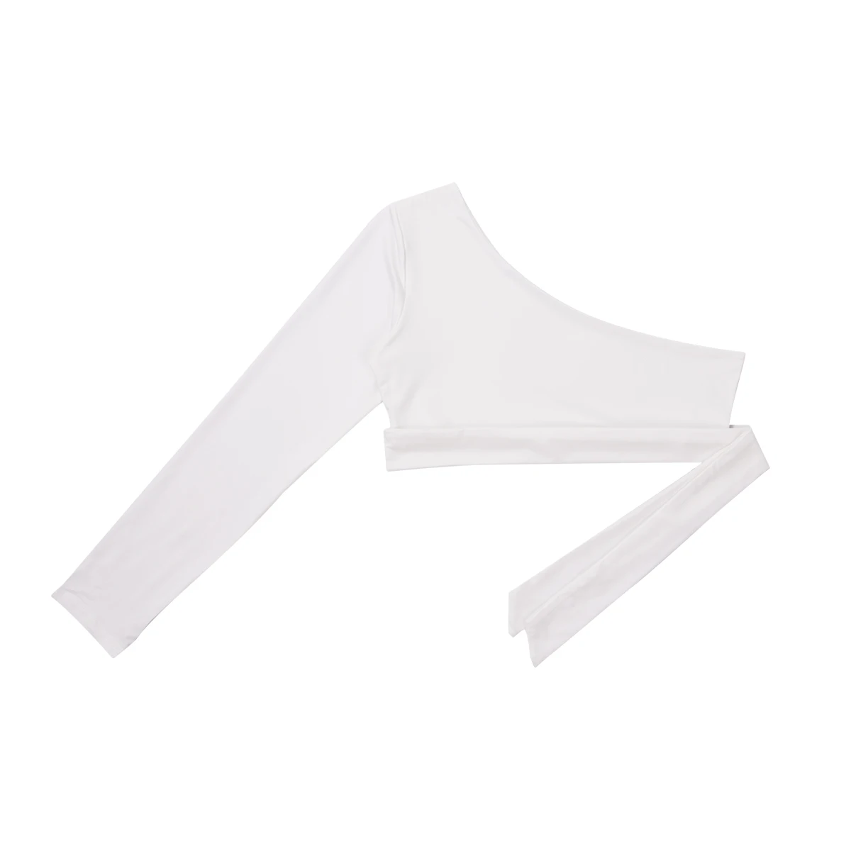 2020 Hot One Shoulder Solid Crop Top Women's Solid Sexy Backless One Shoulder Crop Tops Cut-Out Cropped Feminino Tops Streetwear