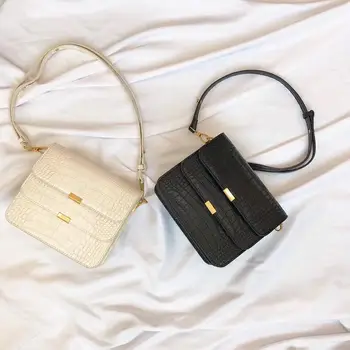

2020 summer new crocodile pattern, wild messenger bag small square bag