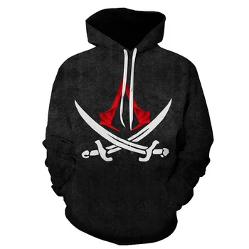 

Men's sportwear assassin autumn winter hoodies long-sleeved hoody men's sweatshirt assassin master hooded jacket XXS-6XL
