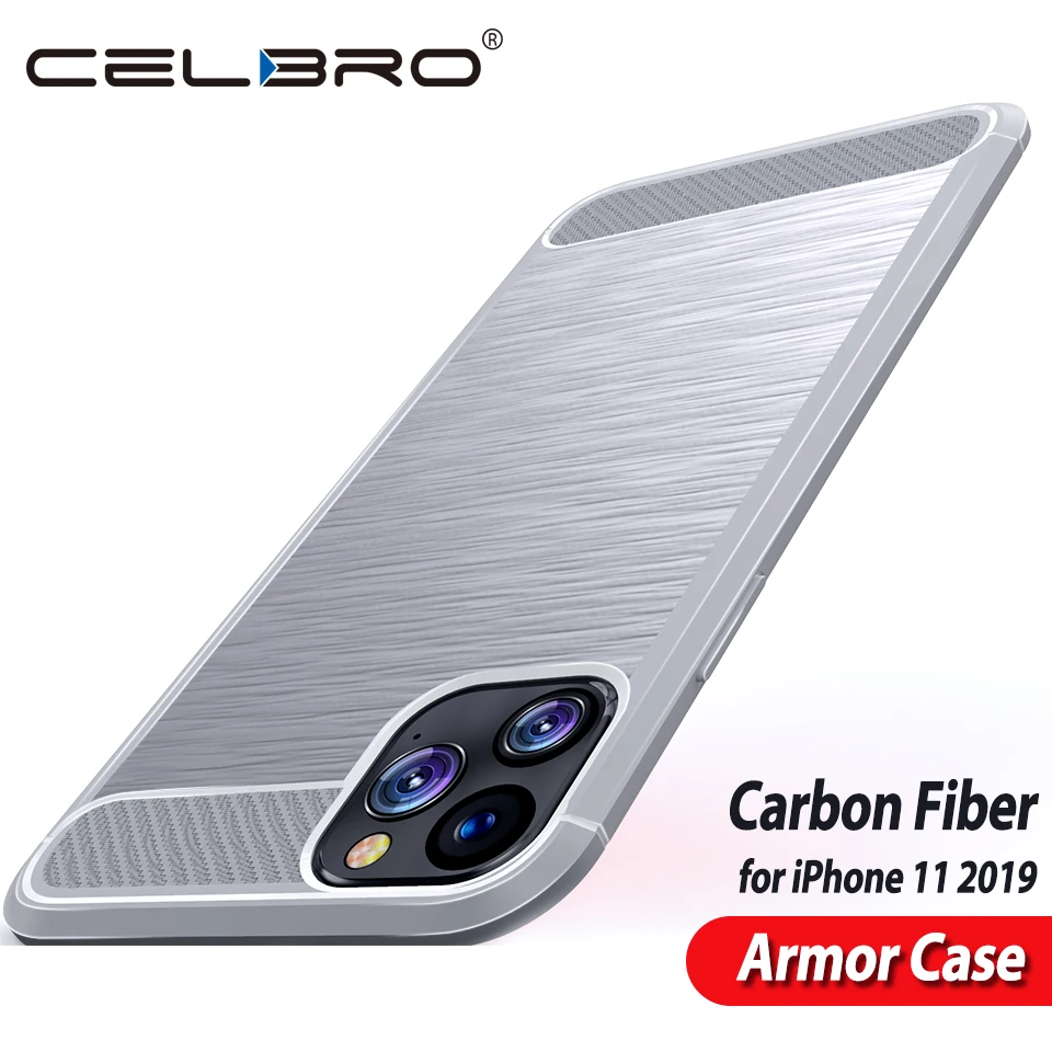 

For Iphone 11pro Max 2019 Tpu Cover Case Brushed Carbon Fiber For Iphone11 Pro Max Xi Iphon11pro Soft Phone Cases Protector Case