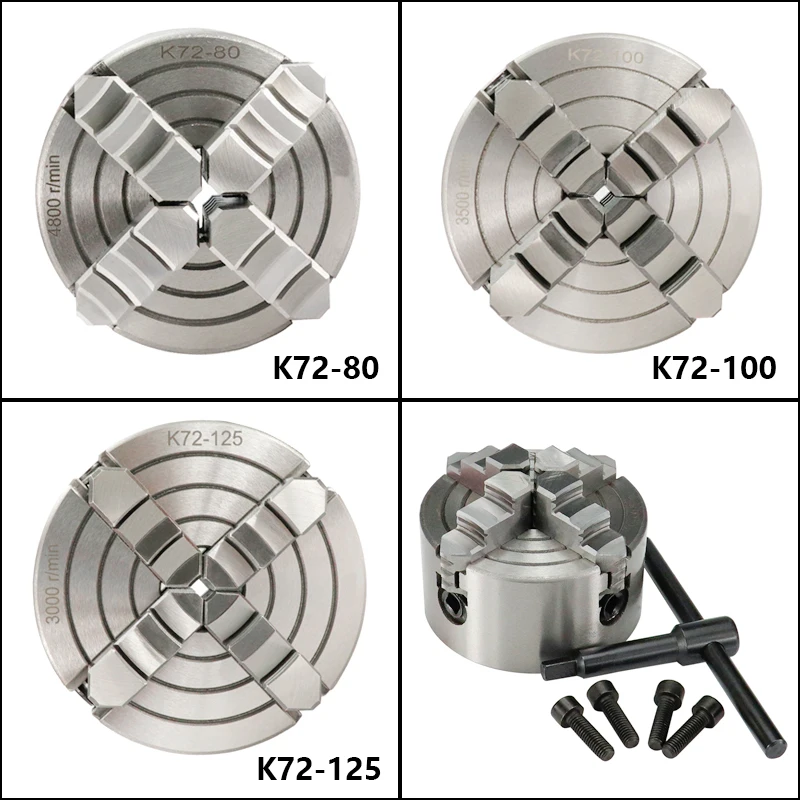 XCAN 4 кулачковый токарный патрон Φ ручной Самоцентрирующиеся DIY металлические