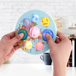 Jouet de Fidget à bulles huit océan, planète Kawaii, poussez le doigt, astronomie spatiale, éducatif pour enfants et adultes, soulagement du Stress 