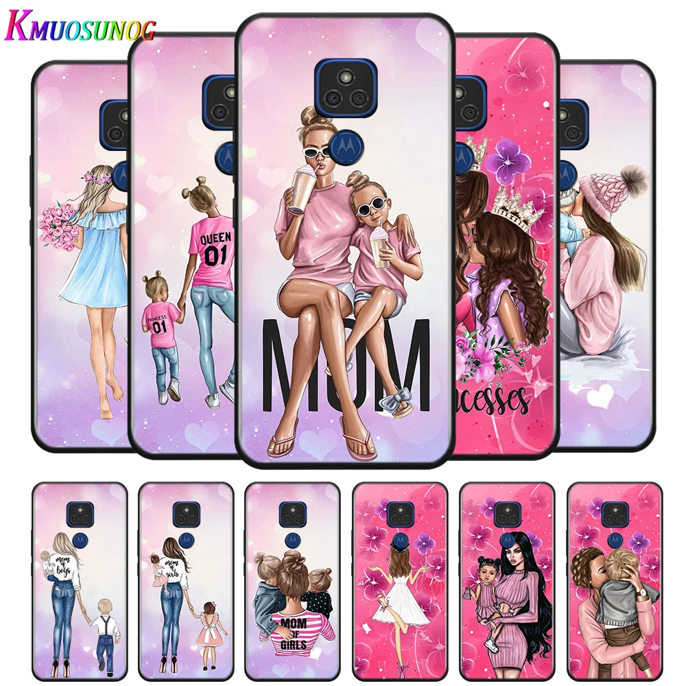 Чехол для телефона Love Flower Mom Baby Motorola G9 G8 G Stylus Power One Fusion Hyper Edge E7 E6 5G Plus Play Lite |