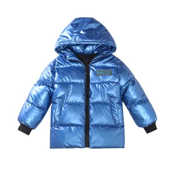 

new bright boy coat Warm winter Fashion Long Hooded Jacket For boy Outerwear 3-12 Years old boy jacket
