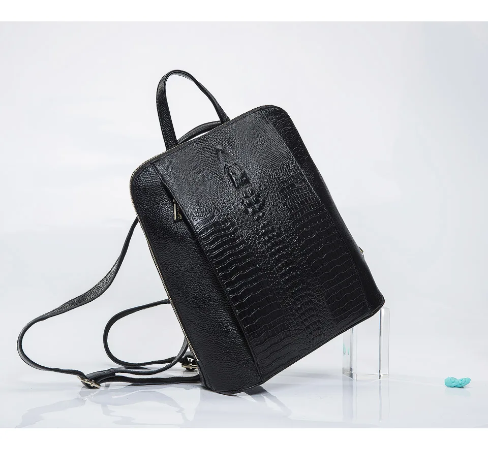 SHUCAI, роскошный рюкзак для ноутбука из натуральной кожи, для женщин, 14 дюймов, сумка для колледжа, для школьниц, черный рюкзак, большой рюкзак для путешествий, кошелек