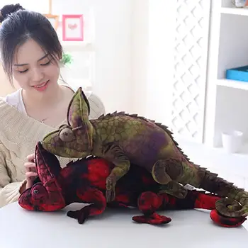 

28inch Simulated Chameleon Animal Model Doll Plush Stuffed Toy Room Decor Gift New