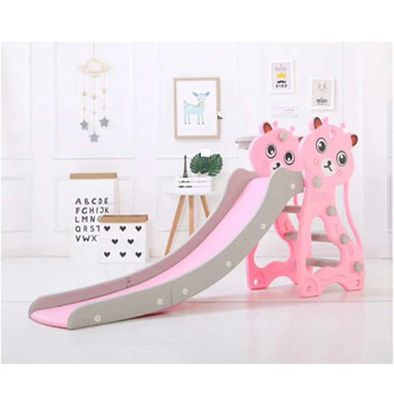 Pink Slide Детское кресло-качалка, музыкальная горка с Баскетбольным кольцом, детские качалки с музыкальной машиной, детские качели для помещений и улицы - Цвет: Pink Slide
