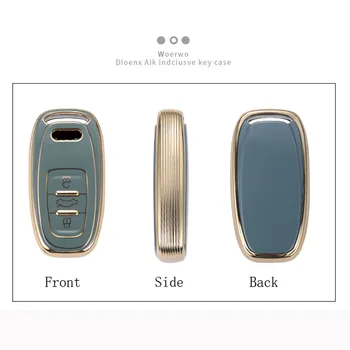 Cover chiate/telecomando per Audi A1 A3 A6l A4L A8l A5 Q5 Q7 portachiavi accessori Auto intelligenti a distanza - Nuova custodia in TPU per chiave Auto per Audi A1 A3 A6l A4L A8l A5