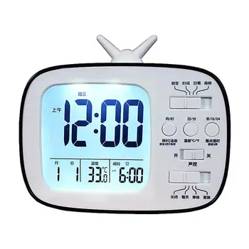 

Multifunctional Night Light Alarm Clock Children Square Shape Luminous Digital Clock Radiosveglia Da Comodino Watch OO50AC