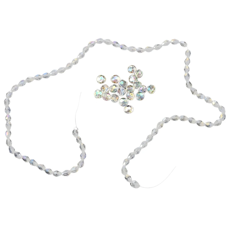 572 шт Круглые граненые Акриловые Хрустальные разделительные бусины диам-ювелирные изделия, поделки своими руками 6X6 мм прозрачные AB цвета и 8X6 мм