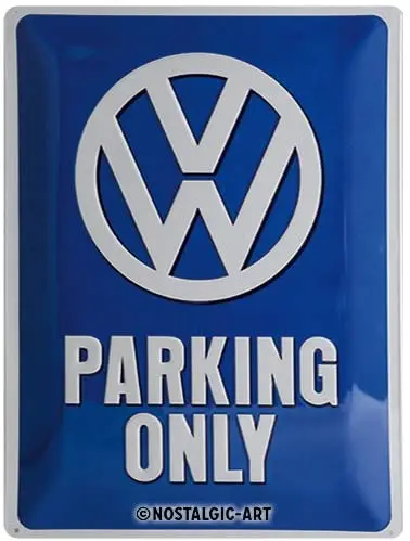Ностальгический-Искусство ретро жестяной знак Volkswagen VW парковка только