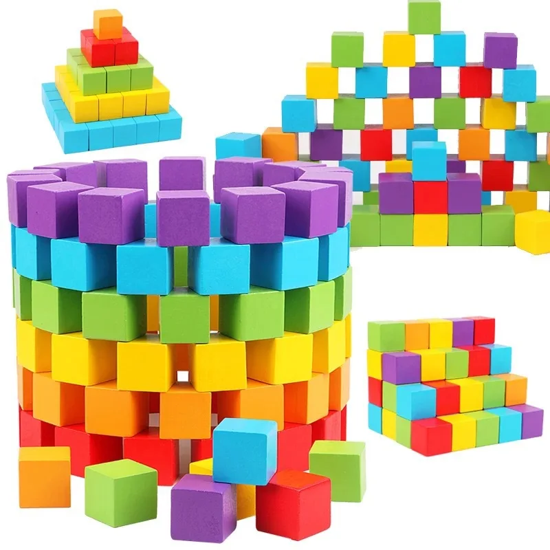 30/50PCS 2CM Wooden Cubes Building Block Toys For Children Montessori Color Shape Cognize Learning Educational Toys Baby Block 6 30/50PCS 2CM Wooden Cubes Building Block Toys For Children Montessori Color Shape Cognize Learning Educational Toys Baby Block 6
