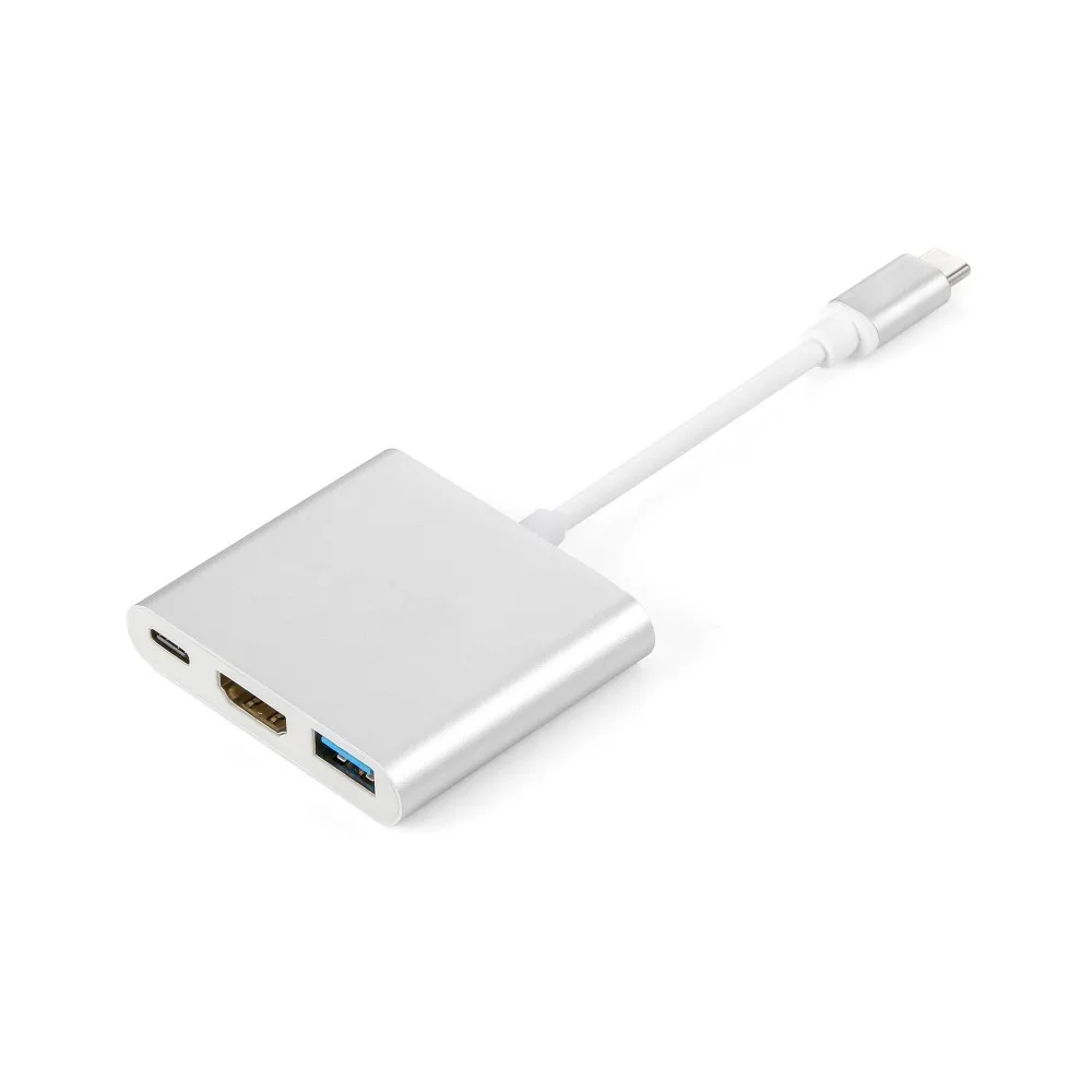 Адаптер Geartronic Usb c HDMI type c Hdmi mac 3,1 конвертер type c to hdmi HDMI/USB 3,0/type-C Алюминиевый адаптер для Apple Macbook