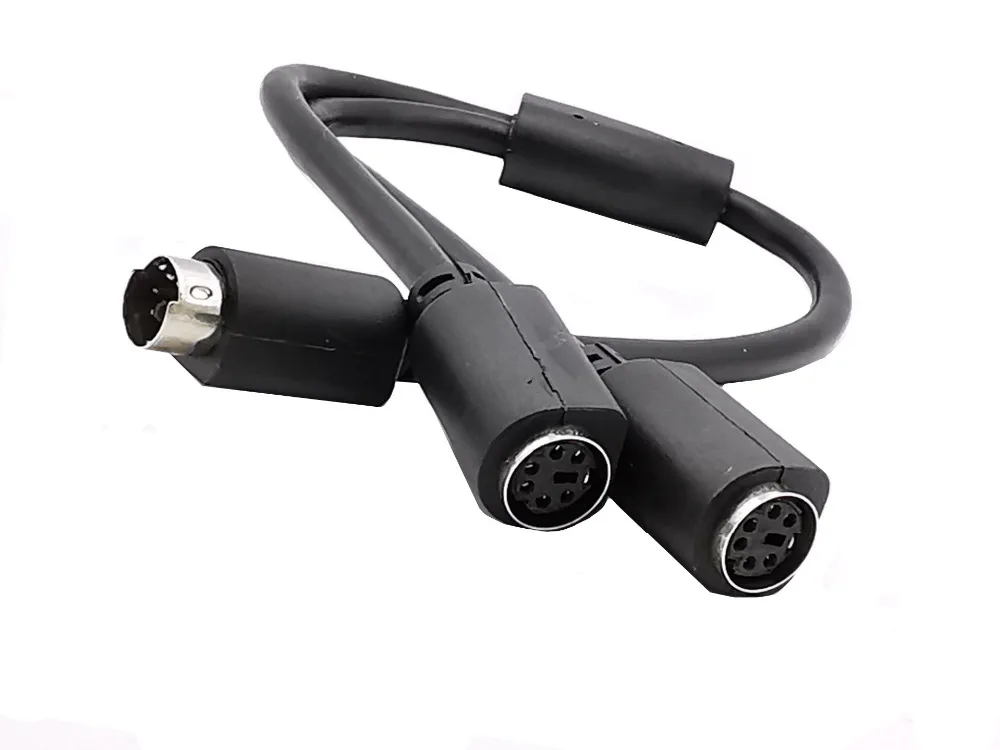 Mini DIN 6-Pin Y Adapter Cable: 6-Pin PS/2 PS2 Data Cable - 0.3m Length Description Image.This Product Can Be Found With The Tag Names Computer Cables Connecting, Computer Peripherals, PC Hardware Cables Adapters, Splitter y adapter cable