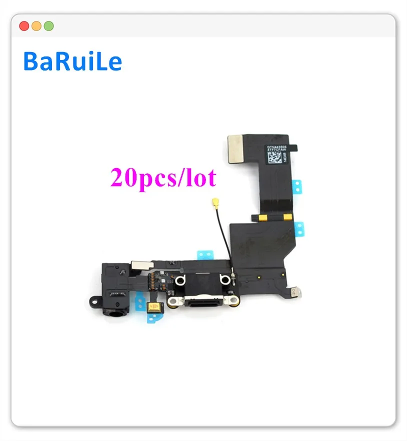 BaRuiLe 20 шт. гибкий кабель для зарядного порта iPhone док-разъем USB Зарядные порты с