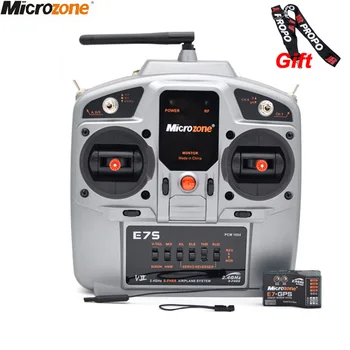 

MicroZone MC E7S E7V 2.4G 7CH Controller Transmitter with E7 Receiver Mc-GPS Radio System for SU27 RC Airplane Drone Multirotor