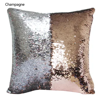 

Cushion Cover Magic Pillowcase Sequins Throw Pillow Mermaid 45*45cm Cushion Cover Decorative Reversible Sequin Pillowcover
