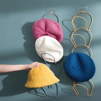 

5 Color Iron Hat Storage Rack Multifunctional Hats Bag Organizer Hangers for Clothes Living Room Organizer