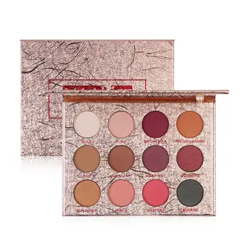

MAANGE Cosmetics 12 Color Shimmer Matte Eye Shadow Palette Glitter Highlight Eyeshadow Power Pigmented Waterproof Makeup
