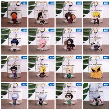 

Anime Keychains Naruto Men Keychain Pendant Accessory Obito Deidara Uchiha Sasori Itachi Acrylic Cartoon Keyring Jewelry