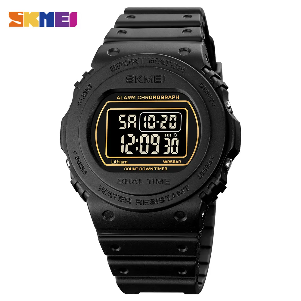 SKMEI 50M Waterproof Mens Watch Military Count Down Sport Watches LED Display Digital Wristwatch Clock Relogio Masculino 1776 