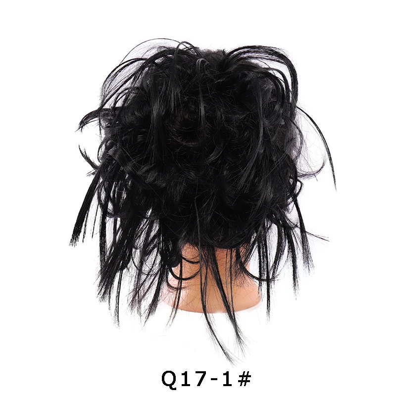 Moda cabelo bagunçado булочка espalhados elástico Плутон cinto повязка cachos uma variedade de cachos де cabelo Плутон Капа - Цвет: Q17-1