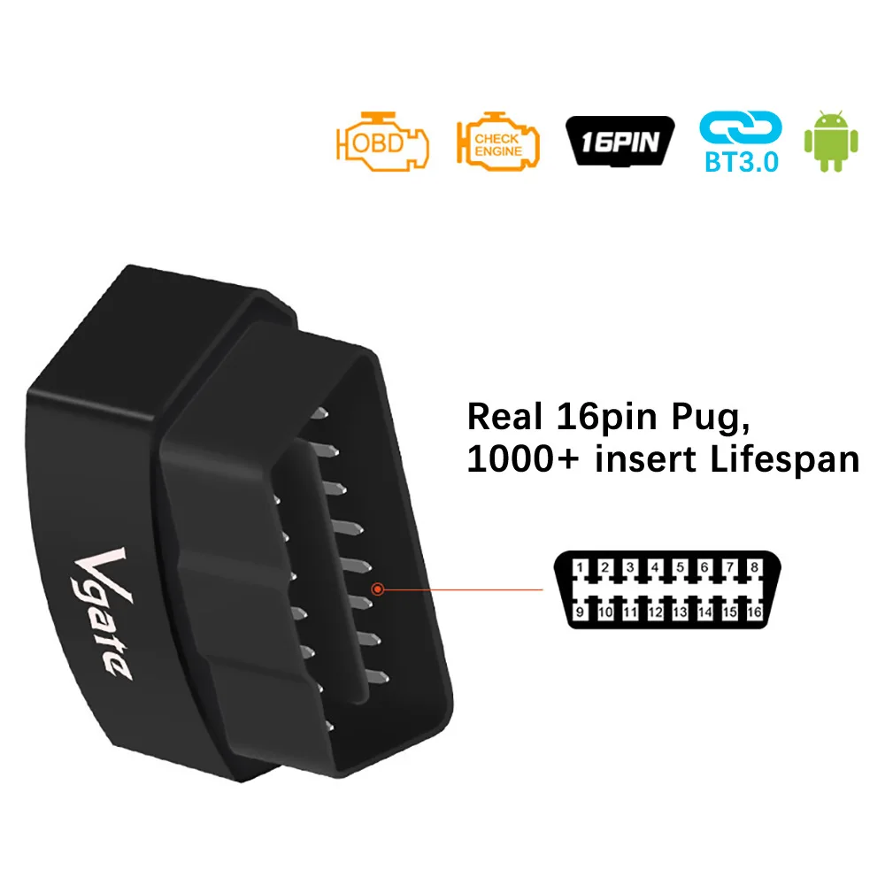 Vgate iCar3 ELM327 Wifi For Android/IOS ODB2 Car Diagnostic Scanner Bluetooth ELM 327 V2.1 OBD2 OBD 2 Code Reader Auto Scan Tool 4