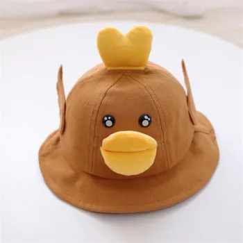

Baby Bucket Hat 2020 Spring New Kids Cotton Outdoor Fisherman Cap Boy Girl Cartoon UV Protection Round Top Sunscreen