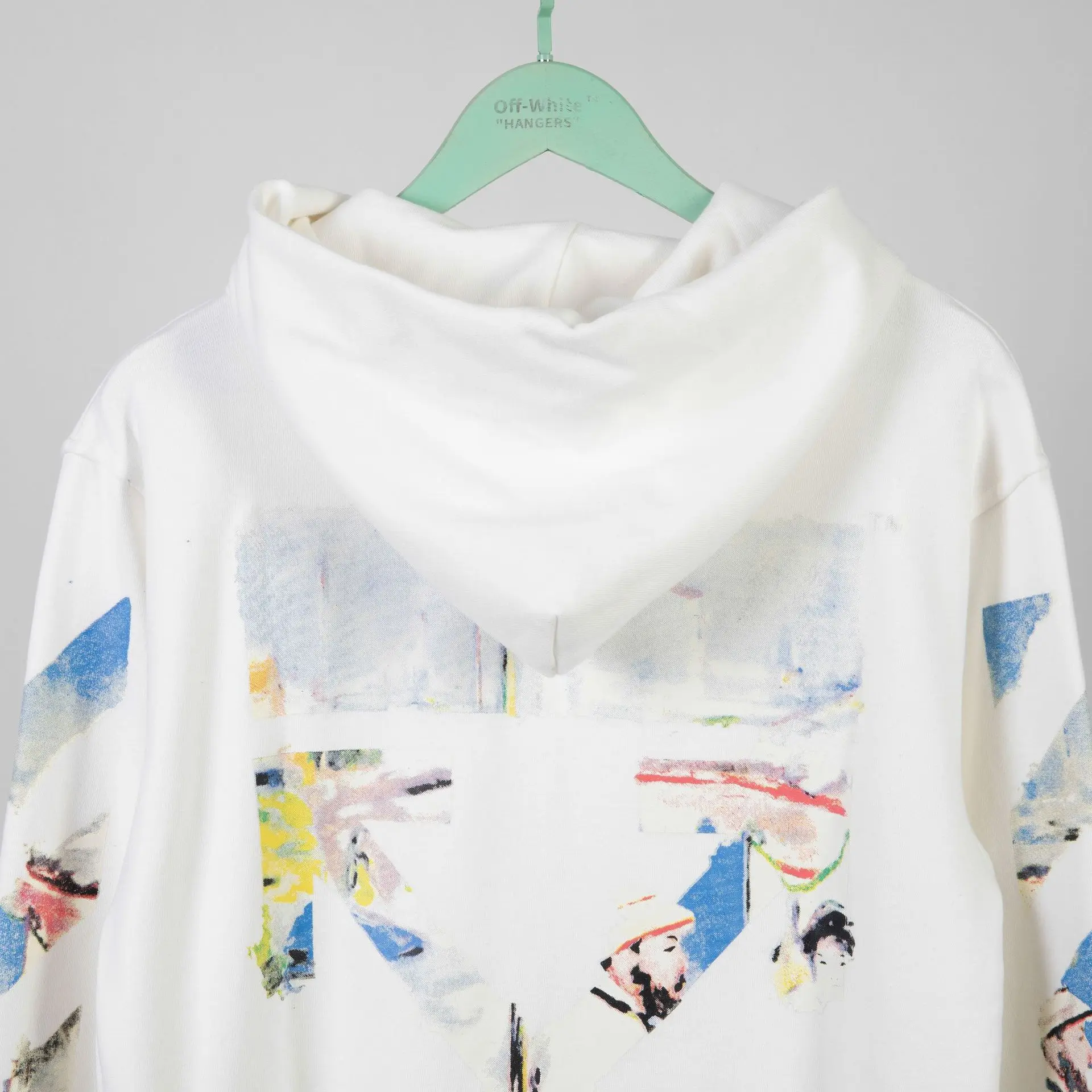Бело-OW высокого качества 19SS картина Моне масляными красками Мокасины мужские пара свитшот на молнии с капюшоном