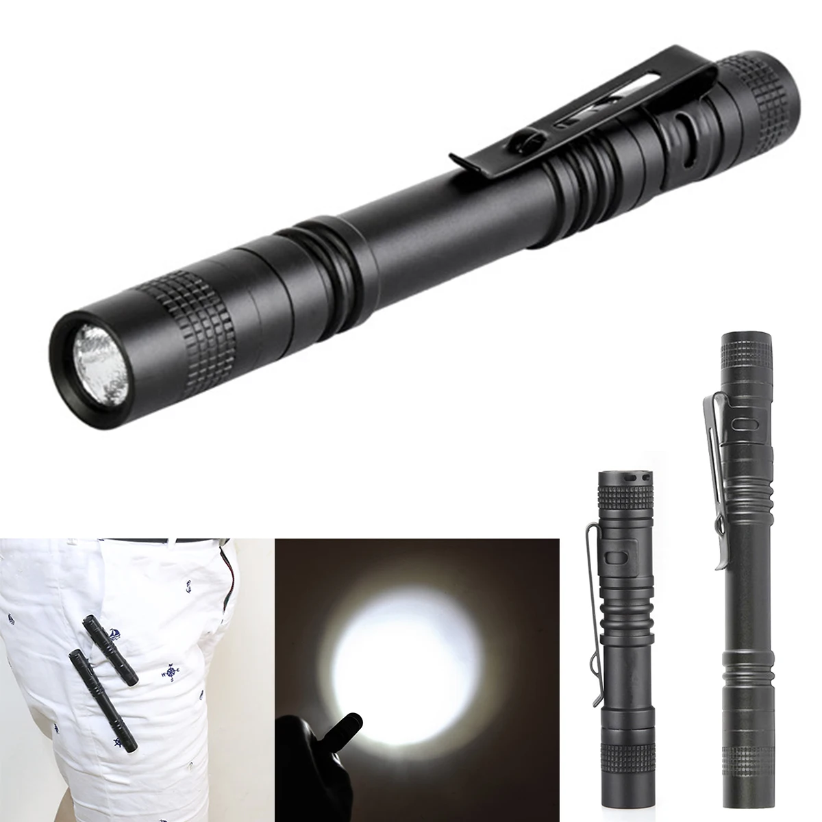 L 131mm 3500LM CREE XPE-R3 светодиодный держатель для фонаря мини ручка с фонариком лампа AAA маленькая лампа Рабочий свет Lanterna мощный - Испускаемый цвет: L 131mm