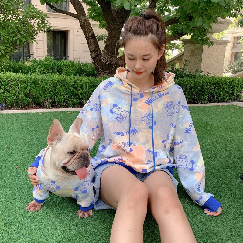 

New Dog Cotton Hoodie for Small Medium Dogs Cute Frenchie Bulldog Clothes Kawaii Print Puppy Clothing Dogs Pets Costume