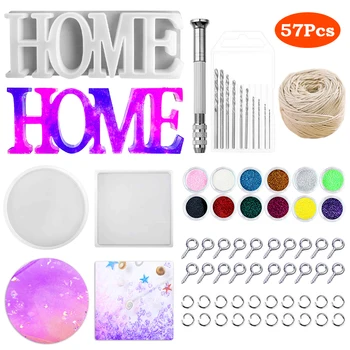 

1 Set Resin Molds Jewelry Epoxy Casting Molds Tools Set Silicone UV Clay Resin Handmade For Jewelry Crafts Making DIY Home Decor