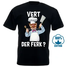 Верт дер ферк шведский шеф-повар Маппет Шоу футболка черный хлопок для мужчин S 4Xl