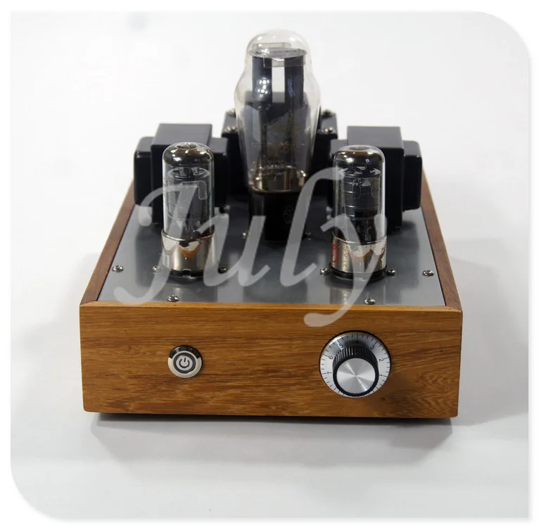 6J8P 6SJ7 bile preamp трубка усилитель мощности тиковое деревянное шасси без шума спереди