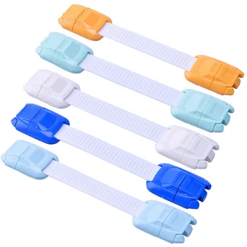 

5PCS/Set Random Color Safety Care Plastic Lock Drawer Door Cabinet Cupboard Baby Locks Strap Safe Protection Props