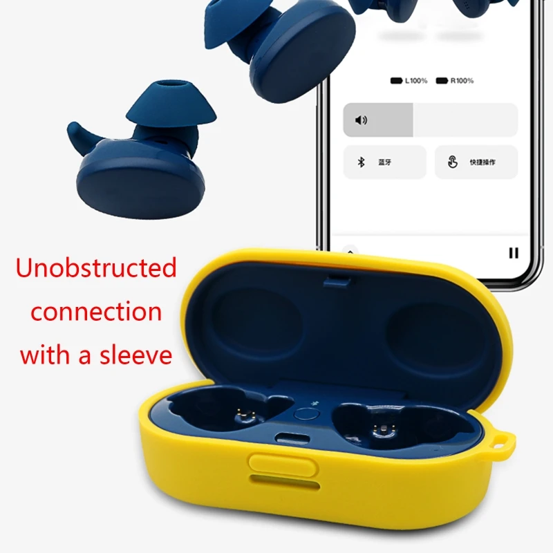 

Anti-fall Washable Silicone Protective Cover Shell Earphone Case Shell for Bose Sport Earbuds Bluetooth Earphone