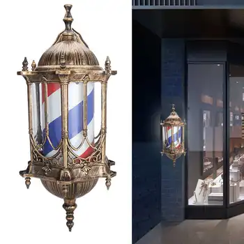 

Barbershop Rotating LED Light Wall-Mounted Stripe Pole Red Blue White Hair Salon Sign Light Barber LED Stripe Pole