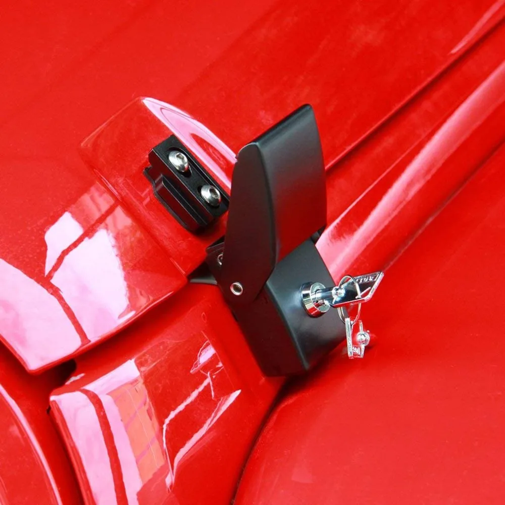 Для Jeep Wrangler Jk Jku 2007- крышка замок Пряжка с ключом безопасности автомобиля Hoodlock комплект аксессуары для модификации автомобиля