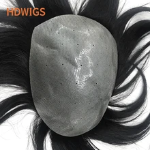 

Biological Scalp Full PU Human Hair Wigs for Men High Quality Remy Hair System Straight Wave Men Capillary Prosthesis Natural