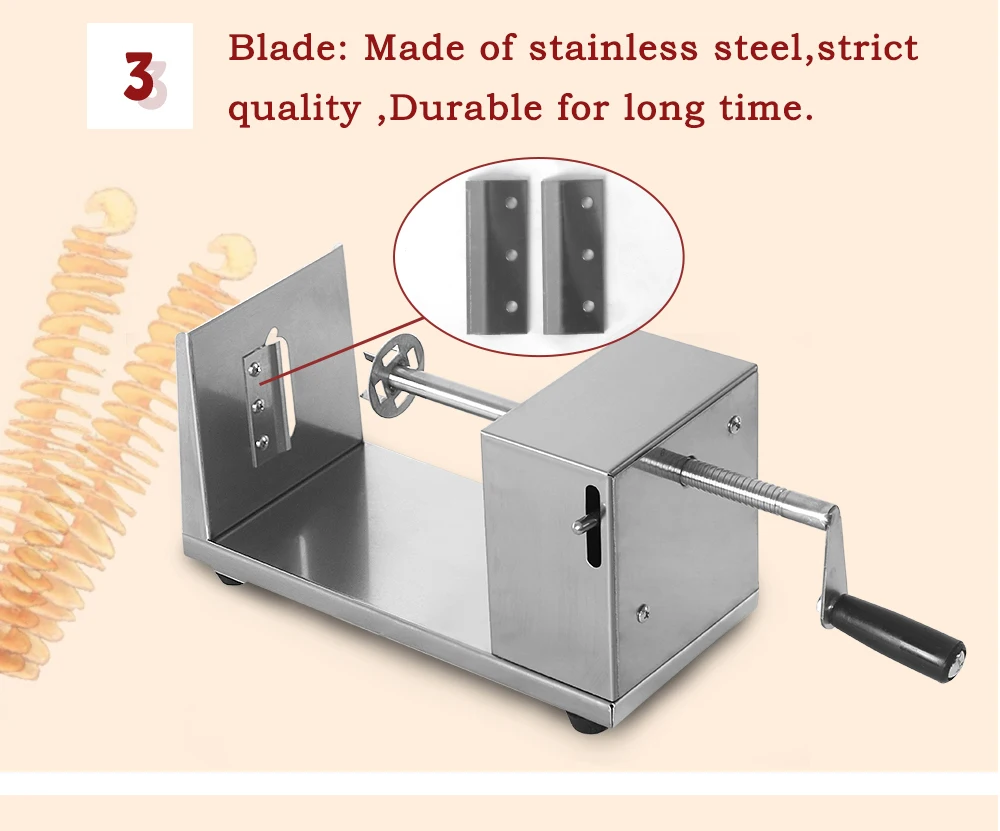 ITOP Картофельная спиральная нержавеющая сталь картофеля башня витой Slicer машина ручной, для овощей инструменты с 2 лезвиями