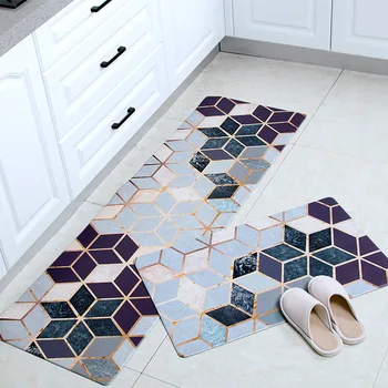 

Kitchen Mat Anti-skid and Oil-proof Household Full PVC Carpet Long Strip Waterproof Mat Can Be Wiped No-Clean Carpet for Kitchen
