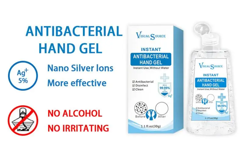 10pcs Antibacterial Hand Sanitizer Gel Active Nano Silver Ion Safely Cleaning Disinfection Gel Quick-dry No Water Required 30g 10pcs Antibacterial Hand Sanitizer Gel Active Nano Silver Ion Safely Cleaning Disinfection Gel Quick-dry No Water Required 30g