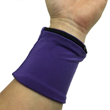 

1pc Sport Wrist Support Bag Zipper Soft Lightweight Breathable Reflective Wristband Hand Protection Pouch Purse Sportswear