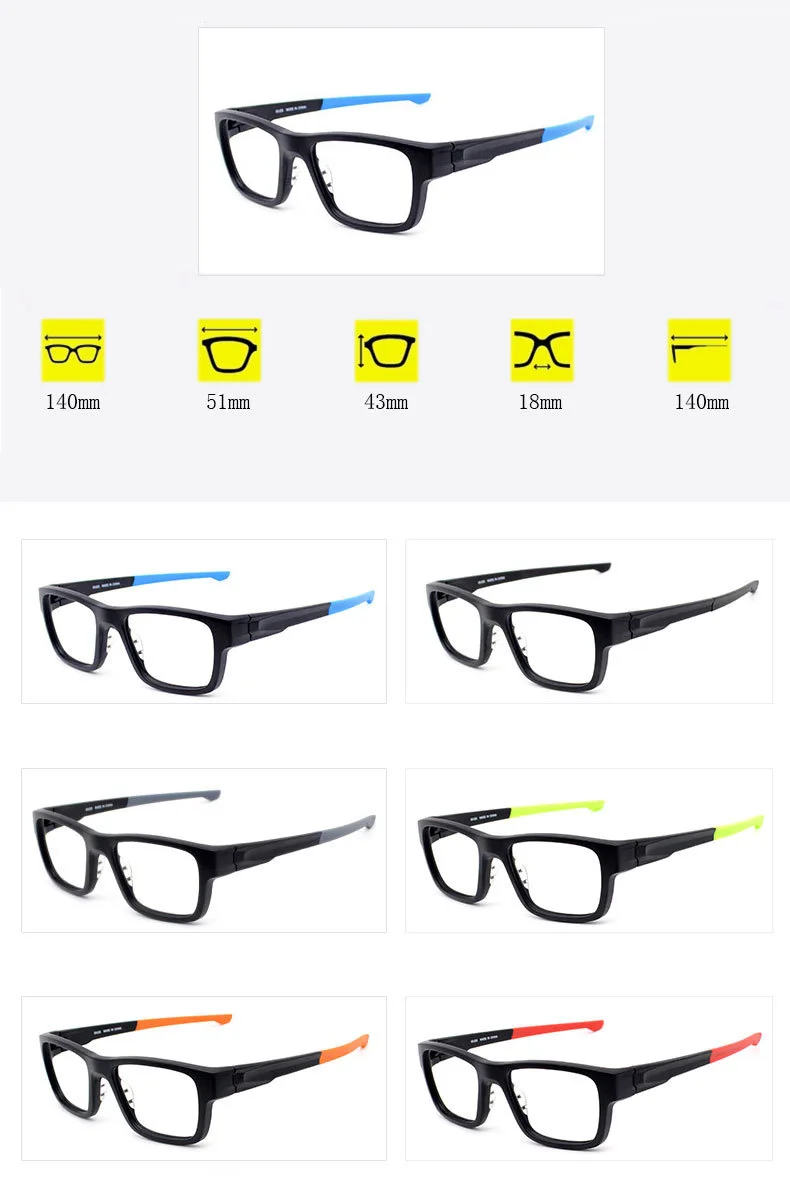 Vazrobe TR90 очки для мужчин и женщин оправы для очков спортивные Spetacles для рецептурная оптика линзы Модные уличные черные УФ