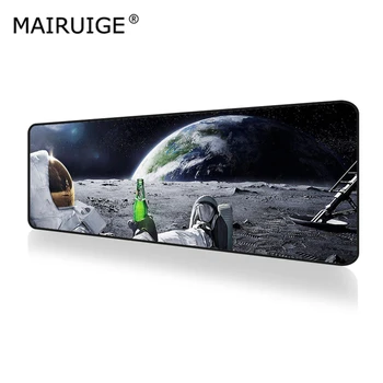 

Astronaut Space Large Gaming Mouse Pad Computer Table MousePad Locking Edge Rubber Gamer Big Desk Mat 80x30cm/90x40cm