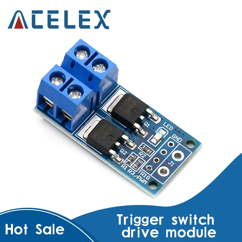 10 Stück Blau 15A 400W 5V-36V MOS-Triggerschalter Treibermodul FET PWM-Regler