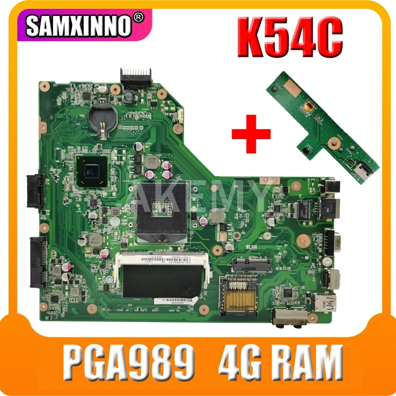 SAMXINNO для Asus K54C X54C X54H X54HR K54HR K54LY материнская плата ноутбука PGA989 HDMI тест 100% ОК с 4G
