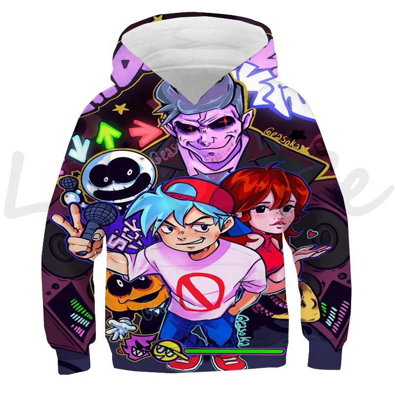 thumbnail image 1 of Nueva sudadera con capucha con estampado 3D Friday Night Funkin para niños, ropa para niños, sudadera de moda para niños, ropa de calle, juego de anime, camisetas de gran tamaño, 1 of 5
