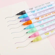 Newly Gift Card Writing Drawing Double Line Outline Pen Portable for School DIY Poster XSD88