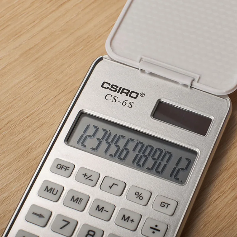 

iPhone6S Apple 12-bit Mini Portable Creative Calculator Cartoon Flip Calculator